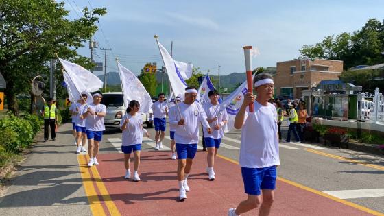 제62회 충북도민체전 성화봉송 이미지